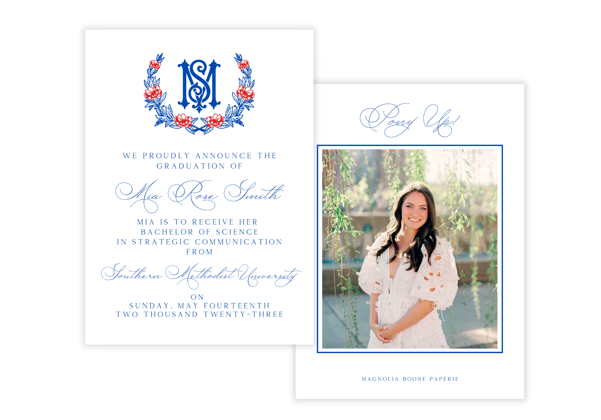 SMU Texas Graduation Announcement - Texas Grad Announcement